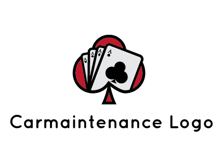 playing cards in spade logo