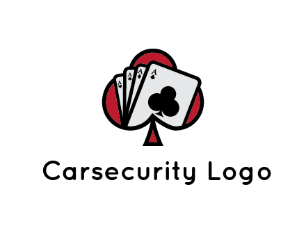 playing cards in spade logo