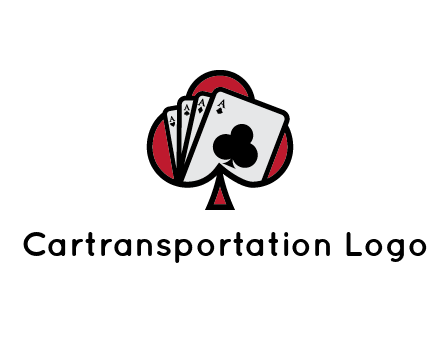 playing cards in spade logo