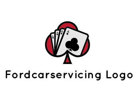 playing cards in spade logo