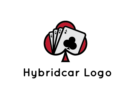 playing cards in spade logo