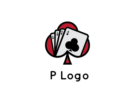 playing cards in spade logo