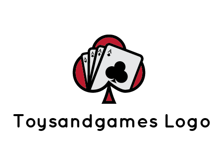 playing cards in spade logo