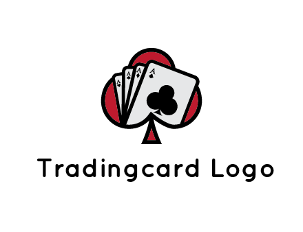 playing cards in spade logo