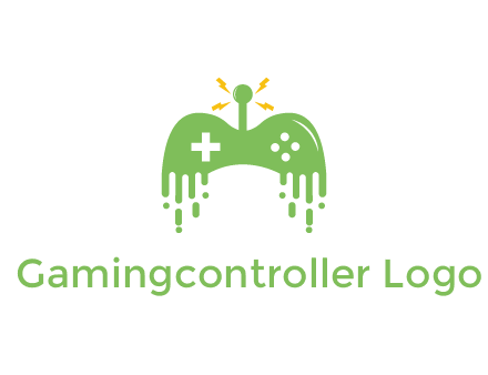 gaming controller with drip effect and bolts