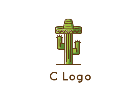 cactus wearing Mexican hat