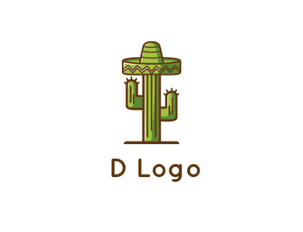 cactus wearing Mexican hat