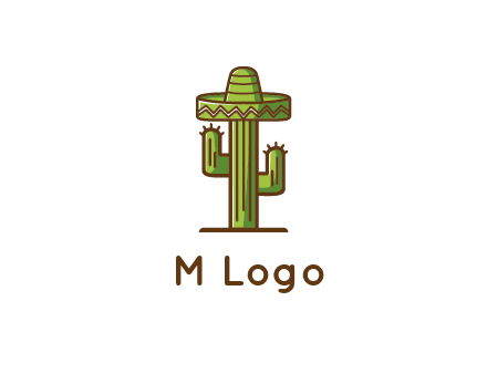 cactus wearing Mexican hat