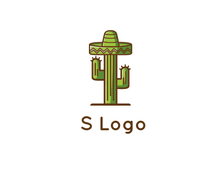 cactus wearing Mexican hat