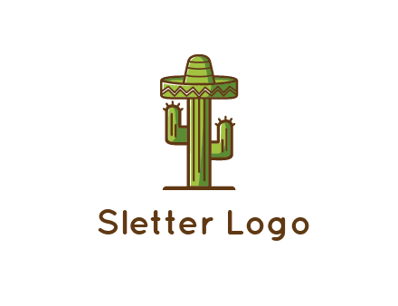 cactus wearing Mexican hat