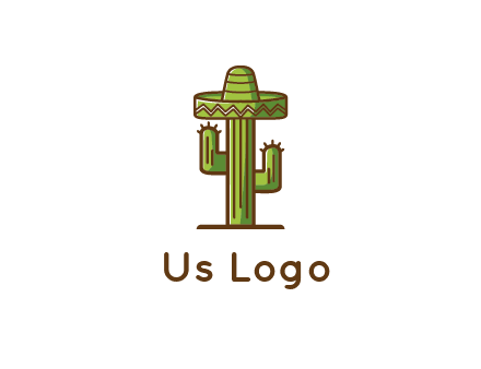 cactus wearing Mexican hat