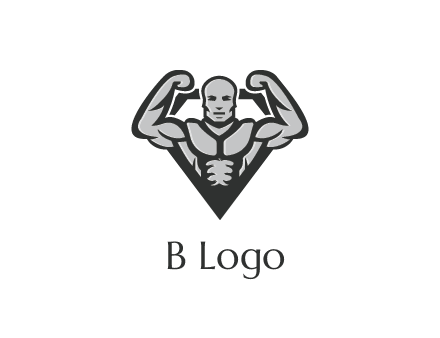 body builder flexing biceps