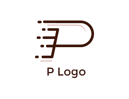 abstract letter P line art