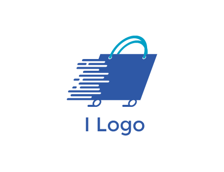 digital shopping bag with wheels