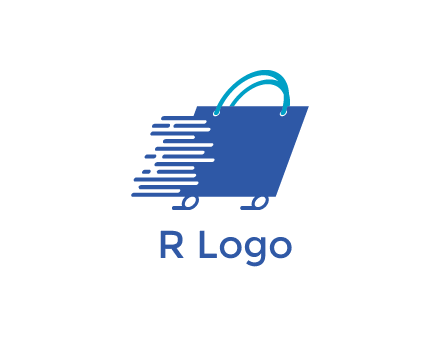 digital shopping bag with wheels