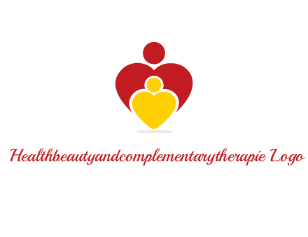 caring people in heart shape graphic