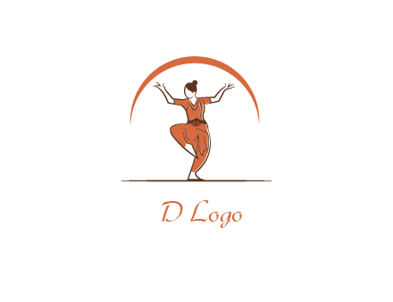 dancer under curved line