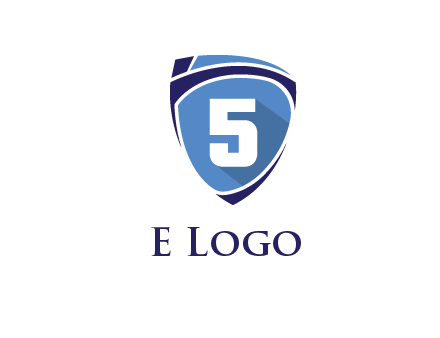 number 5 on shield logo