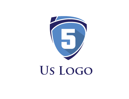 number 5 on shield logo