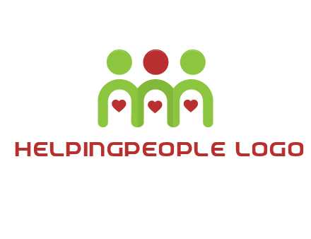 people with heart holding hands symbol