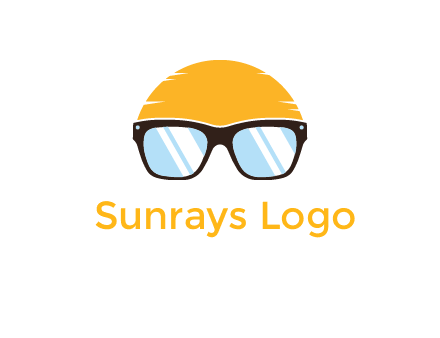 sun behind sunglasses