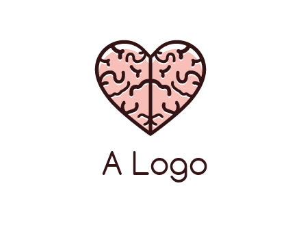 line art heart looking like brain