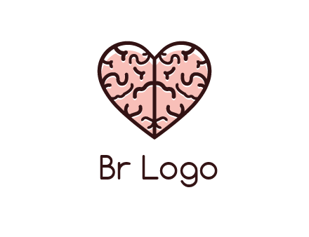 line art heart looking like brain