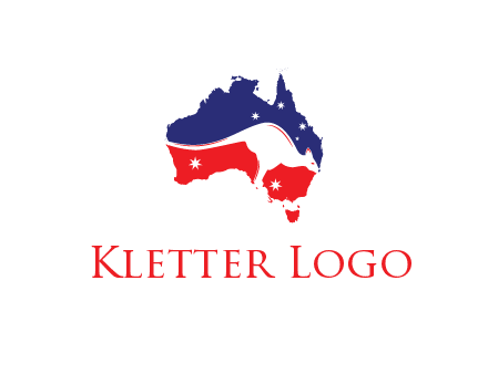 negative spacing kangaroo in Australian continent