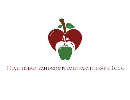 heart behind apples