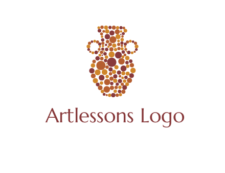 Dotted vase logo