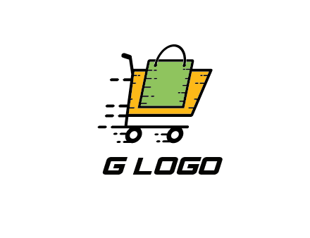 shopping bag in shopping cart