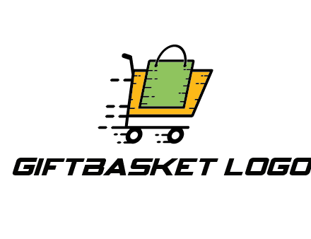 shopping bag in shopping cart