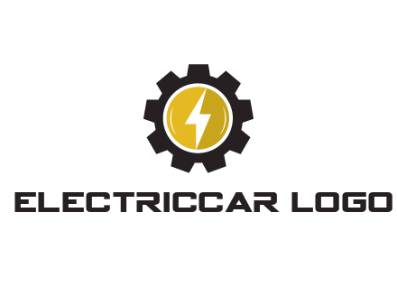 lightning bolt in circle in gear 