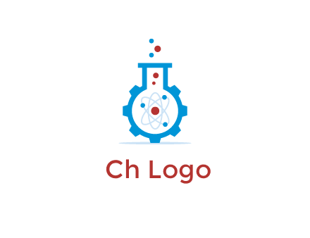 conical flask forming gear with atoms