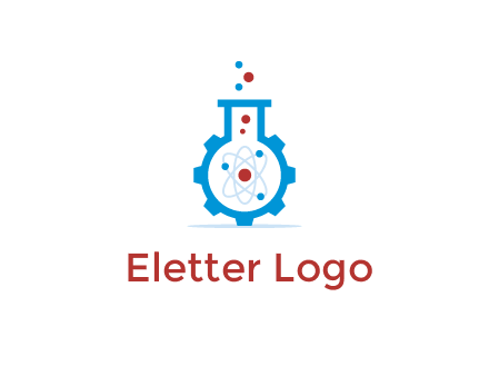 conical flask forming gear with atoms