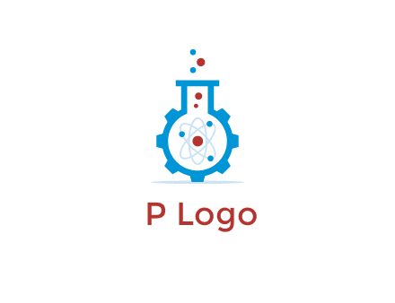 conical flask forming gear with atoms