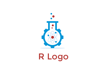 conical flask forming gear with atoms
