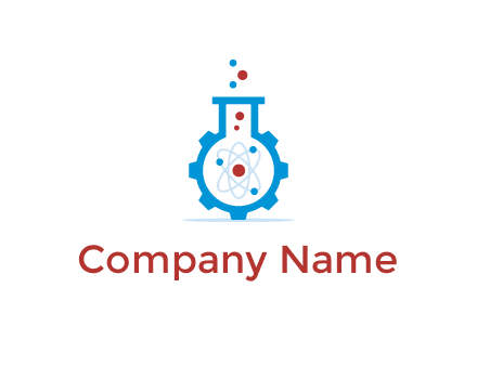 conical flask forming gear with atoms