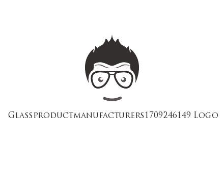 negative spacing man face wearing glasses