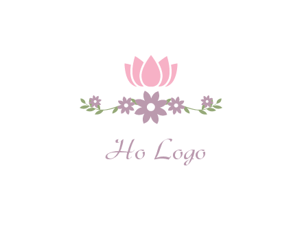 lotus flower with leaves