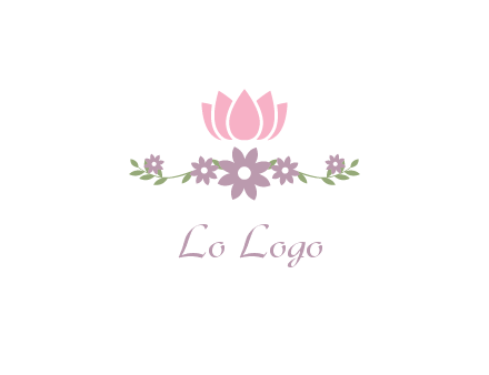 lotus flower with leaves