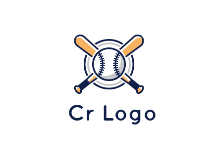 circle behind baseball and bat