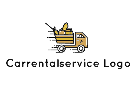 truck carrying groceries