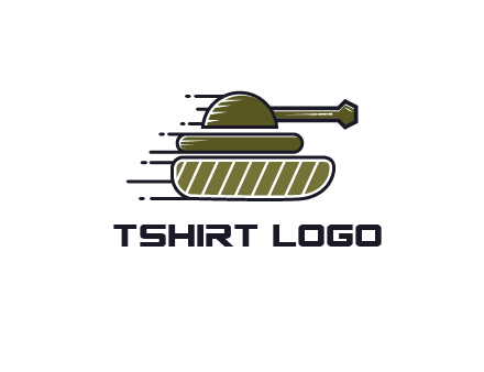 military tank with speedy lines