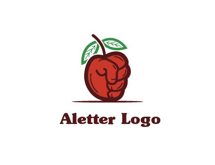 red apple for beverage logo