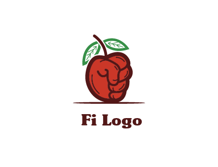 red apple for beverage logo