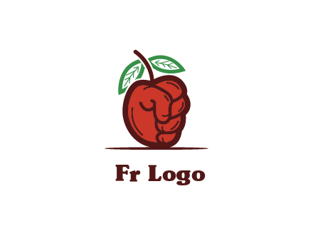 red apple for beverage logo