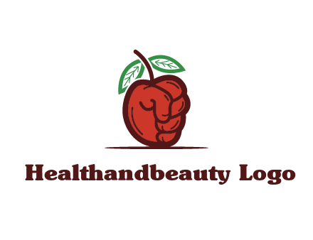 red apple for beverage logo