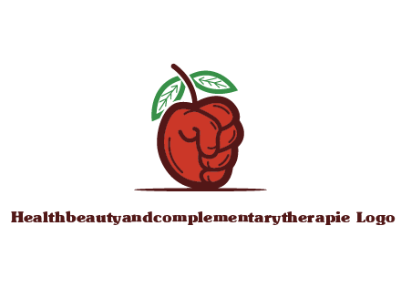 red apple for beverage logo