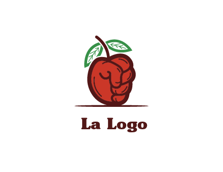 red apple for beverage logo